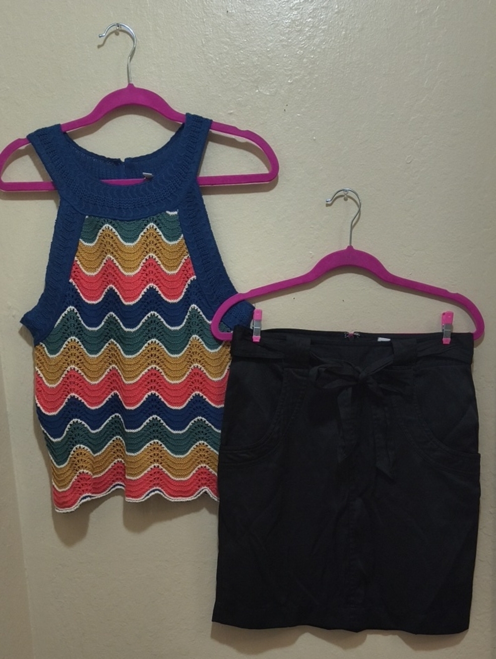 Multicolor Chevron Knit Tank Top - Kids